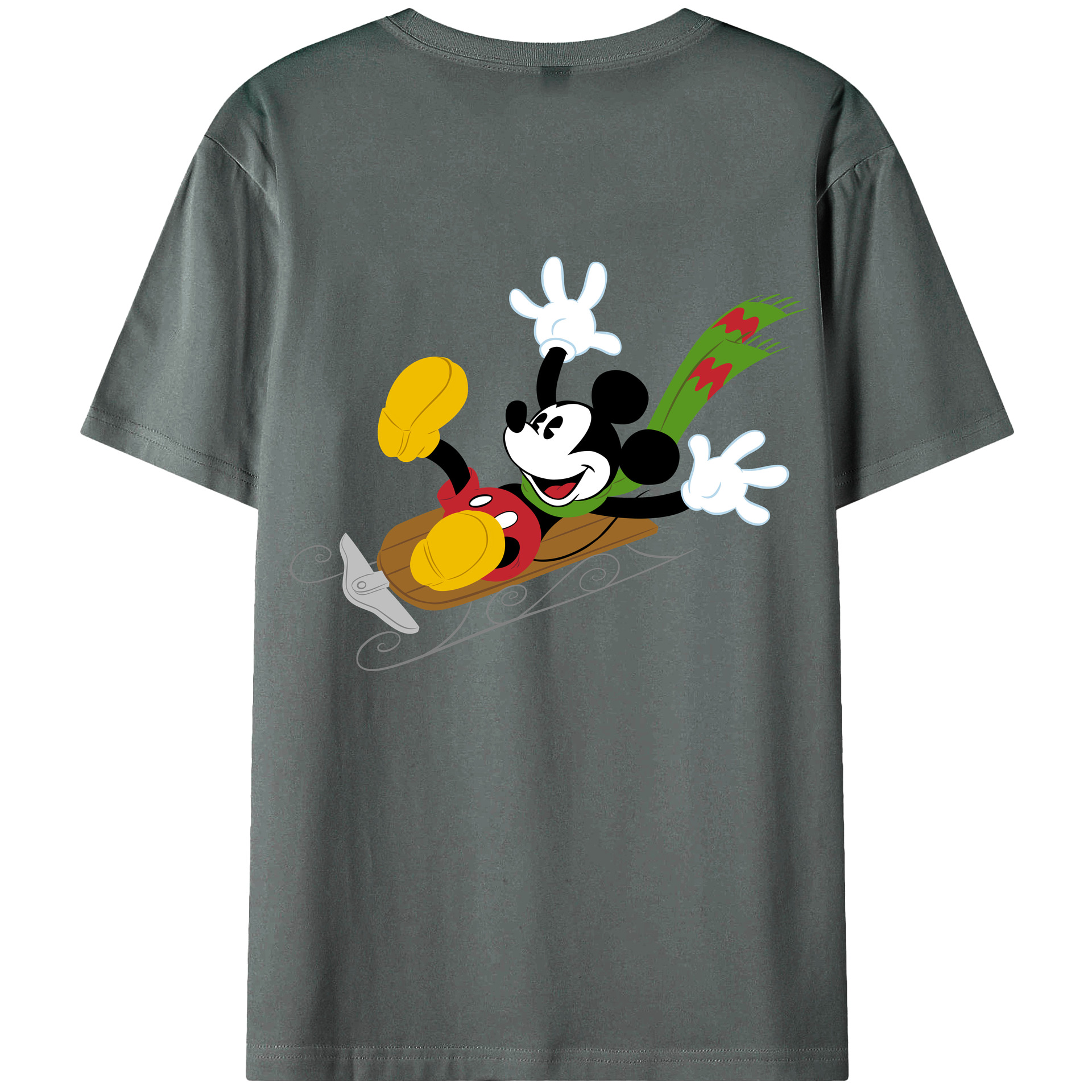 （画像用） ミッキーマウス Mickey Mouse 綿100％半袖Tシャツ（背面プリント）